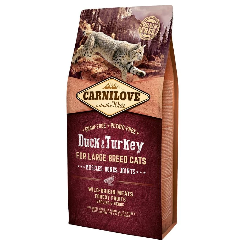 Carnilove Large Breed Cat Duck & Turkey Saver Pack: 2 x 6 kg Carnilove Large Breed Cat Duck & Turkey Saver Pack: 2 X 6 Kg -Zooplus Store 79767 pla nidfrance carnilove duck turkey 5