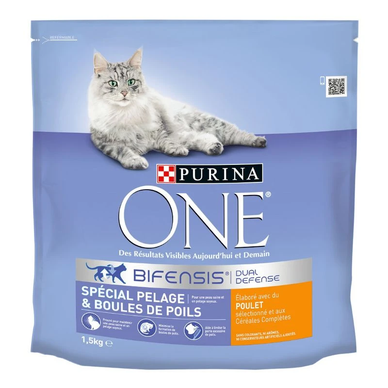 PURINA ONE Coat And Hairball Chicken 4 x 1,5 kg PURINA ONE Coat And Hairball Chicken 4 X 1,5 Kg -Zooplus Store 81714 pla purinaone coatandhairball huhn 1 5kg 0