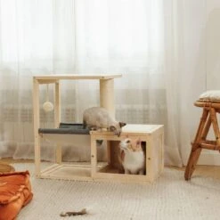 Modern Living Bora Bora Cat House 70 X 35 X 60cm (L X W X H) -Zooplus Store 85403 modern living hs 02 4