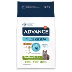 10kg Affinity Advance Dry Cat Food - 8.5kg + 1.5kg Free! * Sterilised Junior With Chicken (10kg) -Zooplus Store 91180 pla advance sterilized junior huhn hs 02 5 4