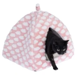 Zooplus Basics Fluffy Cat Cave Pink -Zooplus Store dsc0979 1 1