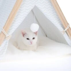 TIAKI Blue Wave Cat Teepee 56.5 X 61.5 X 61 Cm (L X W X H) -Zooplus Store dsc7154 5