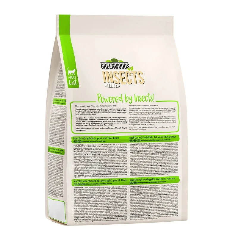 Greenwoods Insects with Potatoes, Peas & Fava Beans Economy Pack: 3 x 3kg Greenwoods Insects With Potatoes, Peas & Fava Beans Economy Pack: 3 X 3kg -Zooplus Store