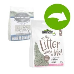 Greenwoods Natural Clay Clumping Cat Litter 6kg -Zooplus Store icon product before after greenwoods litter 1000x1000 de v01 1