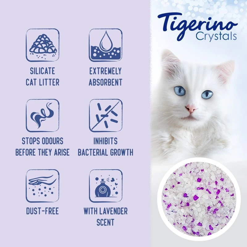 Tigerino Crystals Cat Litter - Lavender 5l Tigerino Crystals Cat Litter - Lavender 5l -Zooplus Store