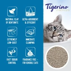 Tigerino Premium Cat Litter – Sensitive (Unscented) Economy Pack 2 X 12kg -Zooplus Store tigerino boards benefits premium sensitive en 1000x1000 3