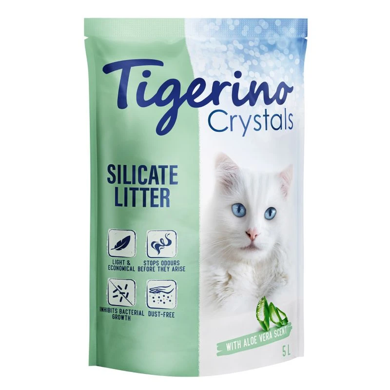Tigerino Crystals Cat Litter Mixed Trial Pack 4 Varieties: Classic, Flower, Lavender & Aloe Vera (6 x 5l) Tigerino Crystals Cat Litter Mixed Trial Pack 4 Varieties: Classic, Flower, Lavender & Aloe Vera (6 X 5l) -Zooplus Store