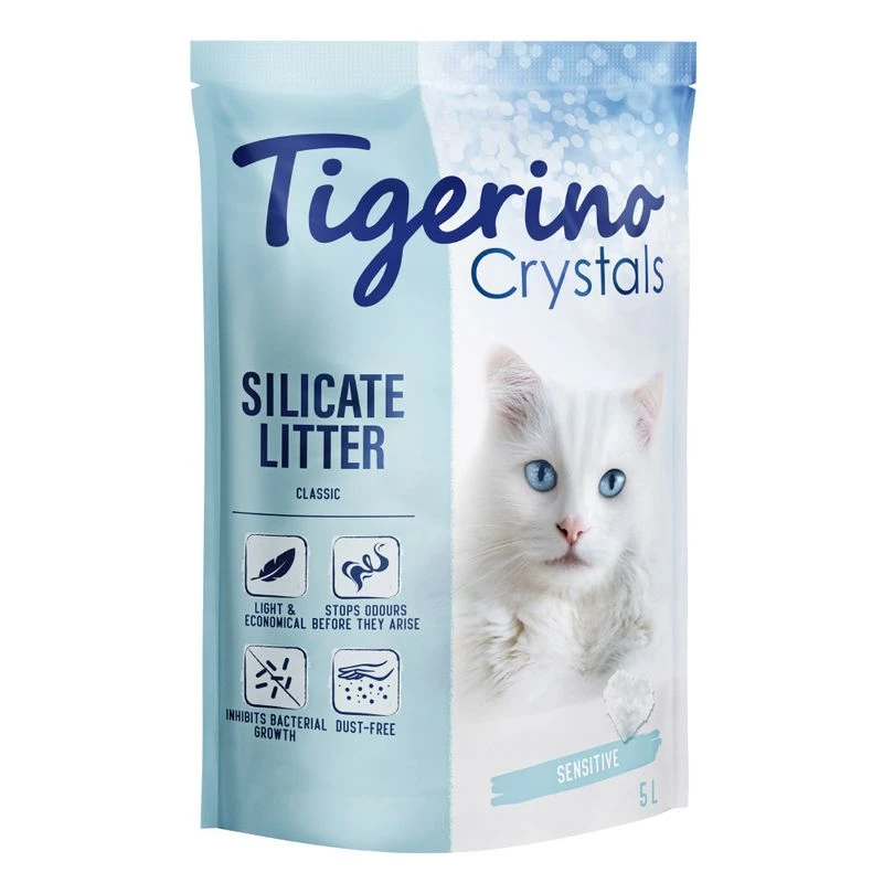Tigerino Crystals Cat Litter Mixed Trial Pack 4 Varieties: Classic, Flower, Lavender & Aloe Vera (6 x 5l) Tigerino Crystals Cat Litter Mixed Trial Pack 4 Varieties: Classic, Flower, Lavender & Aloe Vera (6 X 5l) -Zooplus Store