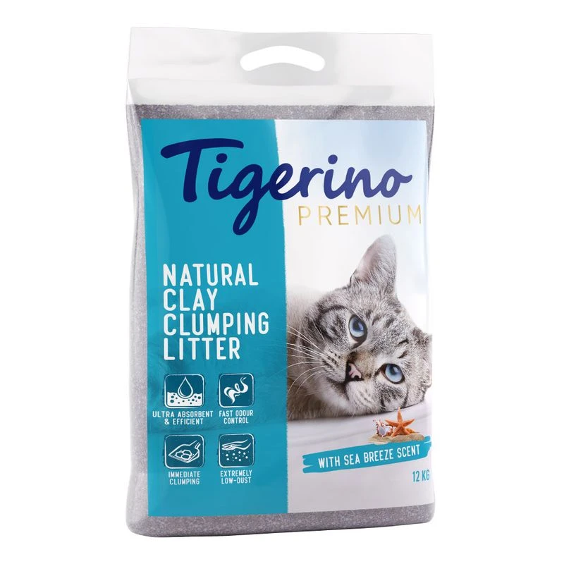 Tigerino Premium Cat Litter - Sea Breeze Economy Pack: 2 x 12kg Tigerino Premium Cat Litter - Sea Breeze Economy Pack: 2 X 12kg -Zooplus Store